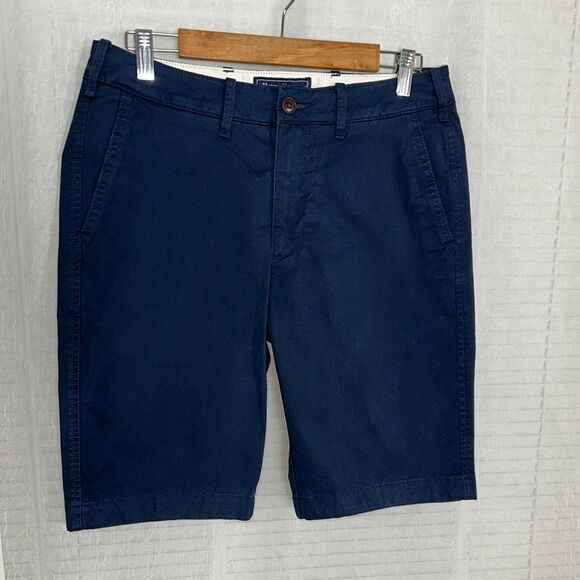 Abercrombie & Fitch 31 x 11” Inseam Navy Cotton Stretch Shorts - Picture 1 of 10
